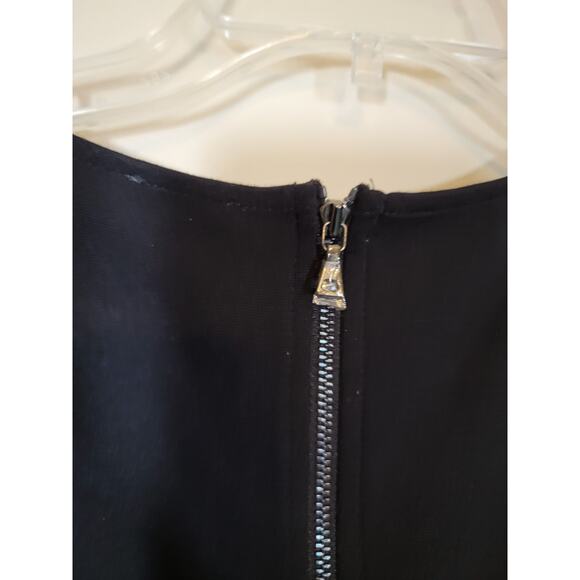 Chico's Women's Mini Shift Dress Round Neck Sleeveless Black Size 2 Us L/12 - Picture 8 of 9